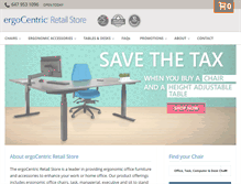 Tablet Screenshot of ergocentricstore.com